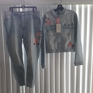 2pc Denim plus size set ( 3xl) NWT